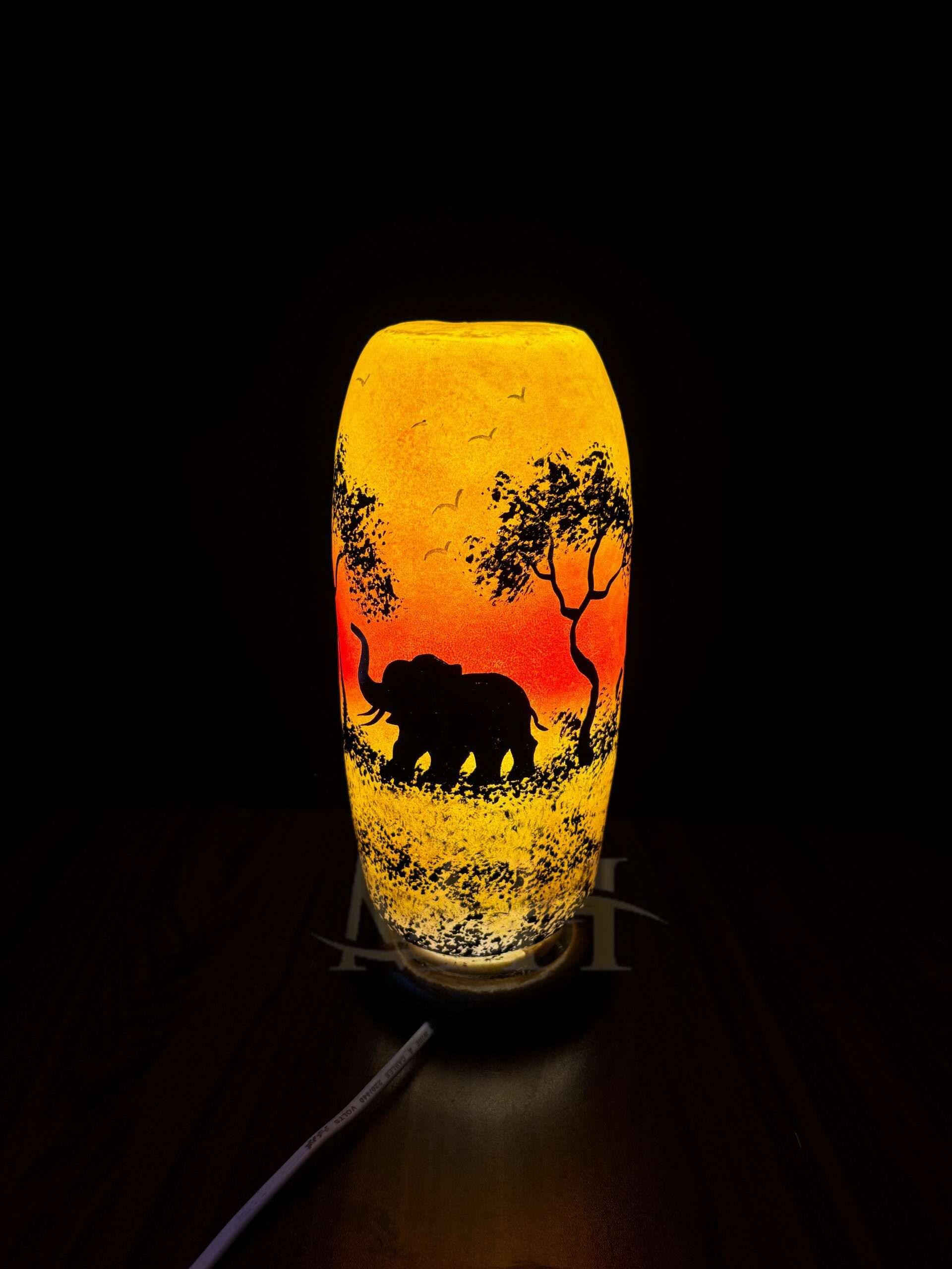Bottle Shaped Camel Skin Lamp